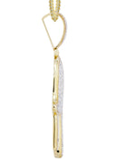 10K Yellow Gold Hamsa Pendant & Franco Chain | 1.09 Carats