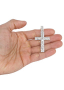 14K Yellow Gold Cross Diamond Pendant & Cuban Chain | 4.19 Carats
