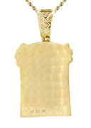 14K Yellow Gold Jesus Head Diamond Pendant & Rope Chain | 2.08 Carats