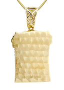 10K Yellow Gold Jesus Head Diamond Pendant & Franco Chain | 2.35 Carats