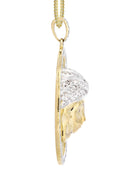 10K Yellow Gold Versace Diamond Pendant & Franco Chain | 2.49 Carats