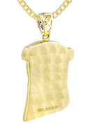 10K Yellow Gold Jesus Head Pendant & Cuban Chain | 1.19 Carats