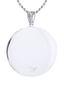 10K White Gold Versace Diamond Pendant & Rope Chain | 1.37 Carats