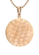 10K Rose Gold Versace Diamond Pendant & Franco Chain | 1.02 Carats