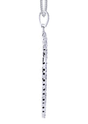 14K White Gold Angel Wing Diamond Pendant & Franco Chain | 1.75 Carats