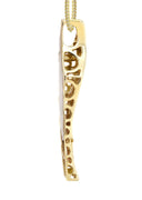 10K Yellow Gold Angel Wing Diamond Pendant & Franco Chain | 0.82 Carats