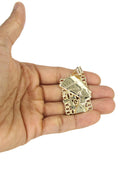 10K Yellow Gold Rope Chain & Nefertiti Pendant | Appx. 16.9 Grams
