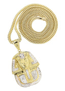 10K Yellow Gold Franco Chain & Pharaoh Pendant | Appx. 17.4 Grams