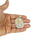 10K Yellow Gold Franco Chain & Pharaoh Pendant | Appx. 17.4 Grams