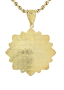 10K Yellow Gold Rope Chain & Sun Pendant | Appx. 15.9 Grams
