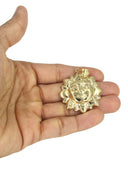 10K Yellow Gold Rope Chain & Sun Pendant | Appx. 15.9 Grams