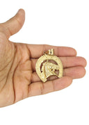 10K Yellow Gold Rope Chain & Horse Pendant | Appx. 21.1 Grams