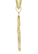 10K Yellow Gold Franco Chain & Cz Gold Cross Necklace | Appx. 19.5 Grams