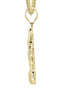 10K Yellow Gold Franco Chain & Praying Hands Pendant | Appx. 16.1 Grams