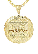 10K Yellow Gold Cuban Chain & Last Supper Pendant | Appx 18.9 Grams