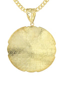 10K Yellow Gold Cuban Chain & Last Supper Pendant | Appx 18.9 Grams