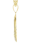 10K Yellow Gold Cuban Chain & Last Supper Pendant | Appx 18.9 Grams