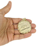 10K Yellow Gold Cuban Chain & Last Supper Pendant | Appx 18.9 Grams
