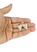 10K Yellow Gold Cuban Chain & Wings Pendant | Appx. 14.6 Grams