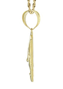 10K Yellow Gold Rope Chain & Theater Masks Pendant | Appx. 15.8 Grams