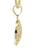 10K Yellow Gold Franco Chain & Cz Basketball Pendant | Appx. 16.2 Grams