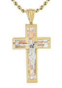 10K Yellow Gold Rope Chain & Cz Gold Cross Necklace | Appx. 47 Grams