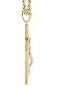 10K Yellow Gold Rope Chain & Cz Gold Cross Necklace | Appx. 47 Grams