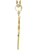 10K Yellow Gold Rope Chain & Cz Gold Cross Necklace | Appx. 17.2 Grams