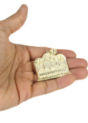 10K Yellow Gold Cuban Chain & Last Supper Pendant | Appx 18.3 Grams