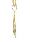 10K Yellow Gold Franco Chain & Praying Hands Pendant | Appx. 16.8 Grams