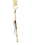 10K Yellow Gold Cuban Chain & Gold Cz Cross Necklace | Appx. 13.6 Grams