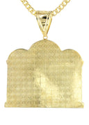 10K Yellow Gold Cuban Chain & Last Supper Pendant | Appx 25.1 Grams