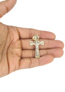 10K Yellow Gold Rope Chain & Gold Cross Necklace | Appx. 14.4 Grams