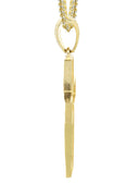 10K Yellow Gold Franco Chain & Gold Cz Cross Necklace | Appx. 14.7 Grams