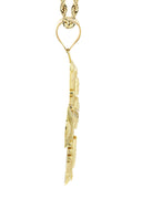 10K Yellow Gold Rope Chain & Gold Cross Necklace | Appx. 15.1 Grams