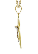 10K Yellow Gold Rope Chain & Gold Cross Necklace | Appx. 15.3 Grams
