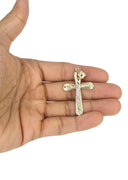 10K Yellow Gold Rope Chain & Gold Cross Necklace | Appx. 13.7 Grams