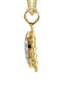 10K Yellow Gold Franco Chain & Cz Heart Pendant | Appx. 14.1 Grams