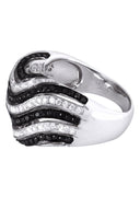 14K Ladies Black Diamond Cocktail Ring | 2.02 Carats | 12.38 Grams