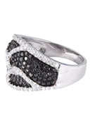 14K Ladies Black Diamond Cocktail Ring | 1.38 Carats | 7.68 Grams