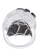 14K Ladies Black Diamond Cocktail Ring | 5.84 Carats | 14.59 Grams