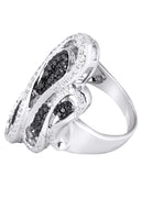 14K Ladies Black  Diamond Cocktail Ring | 0.84 Carats | 13.45 Grams