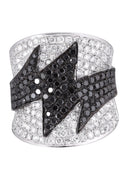 14K Ladies Black Diamond Cocktail Ring | 3.47 Carats | 13.56 Grams