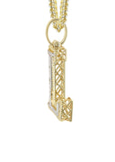 Diamond 10K Yellow Gold Letter "L" Necklace | Appx. 13 Grams