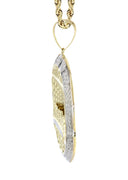 10K Yellow Gold Rope Chain & Round Last Supper Pendant | Appx 24 Grams
