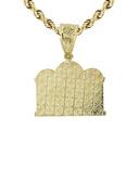 10K Yellow Gold Rope Chain & Last Supper Pendant | Appx 13.5 Grams