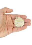 10K Yellow Gold Rope Chain & Round Last Supper Pendant | Appx 17.8 Grams