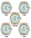 Gold Rolex Datejust Watch 16233 Two Tone for Men | 36Mm | Light Blue Dial | Jubilee Band