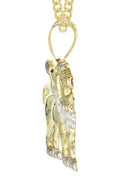 10K Yellow Gold Cuban Chain & Lion Pendant | Appx 16 Grams
