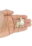 10K Yellow Gold Cuban Chain & Lion Pendant | Appx 16 Grams
